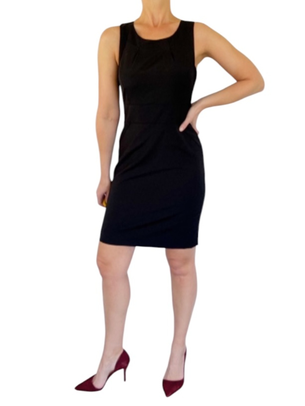 J. Crew Suiting black wool sleeveless knee length pencil dress size 4P
